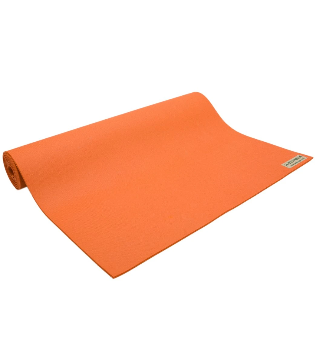 Jade Yoga Harmony Natural Rubber Yoga Mat 74" 5mm Tibetan Orange