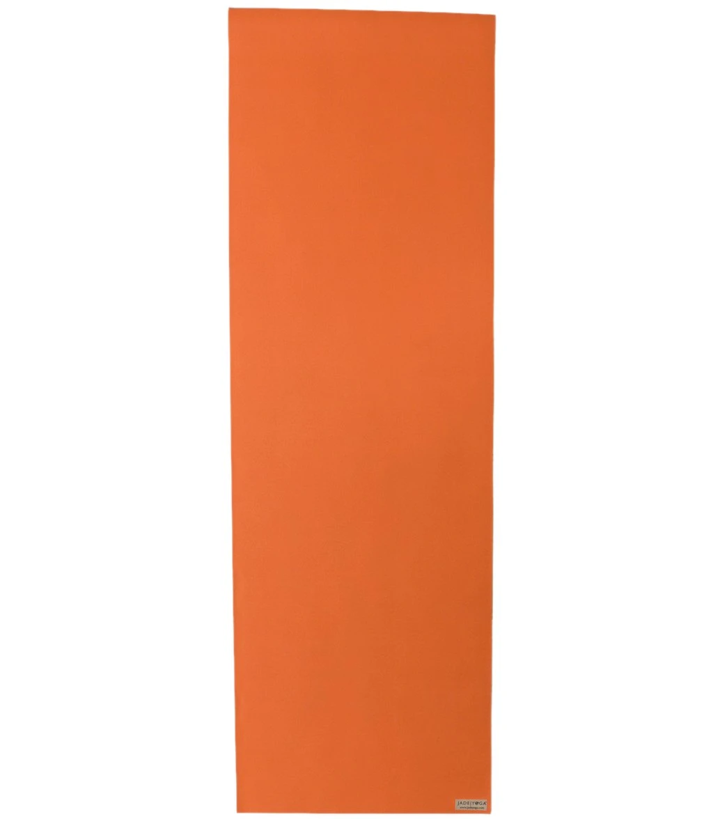 Jade Yoga Harmony Natural Rubber Yoga Mat 74" 5mm Tibetan Orange - Image 2
