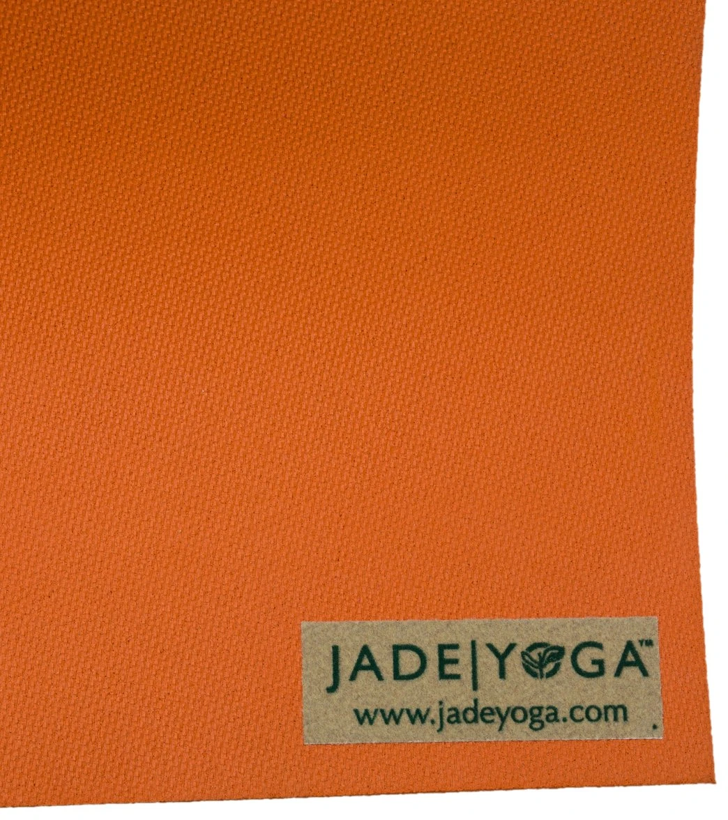 Jade Yoga Harmony Natural Rubber Yoga Mat 74" 5mm Tibetan Orange - Image 5