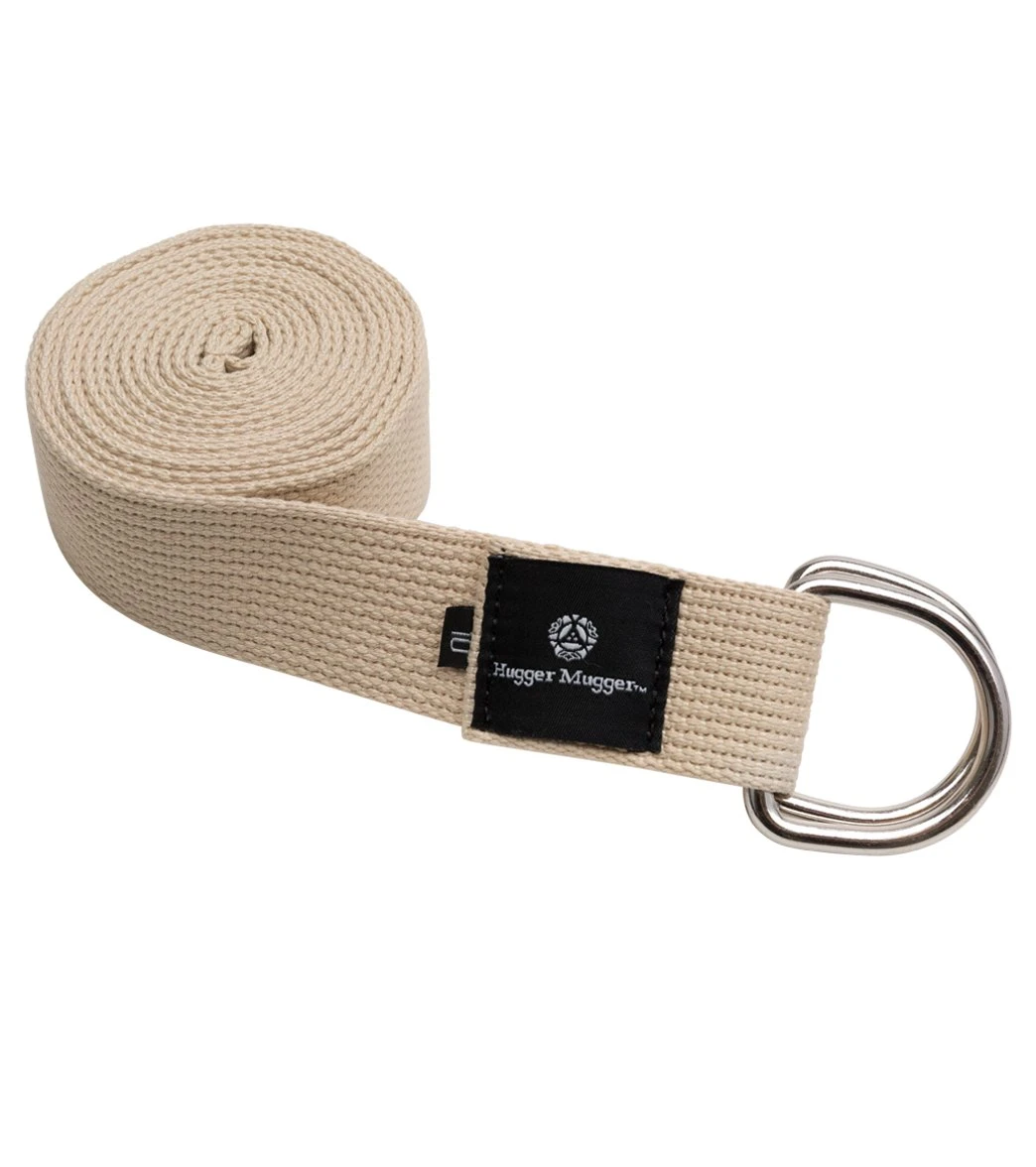 Hugger Mugger D-Ring Cotton Yoga Strap 10' Natural - Image 2