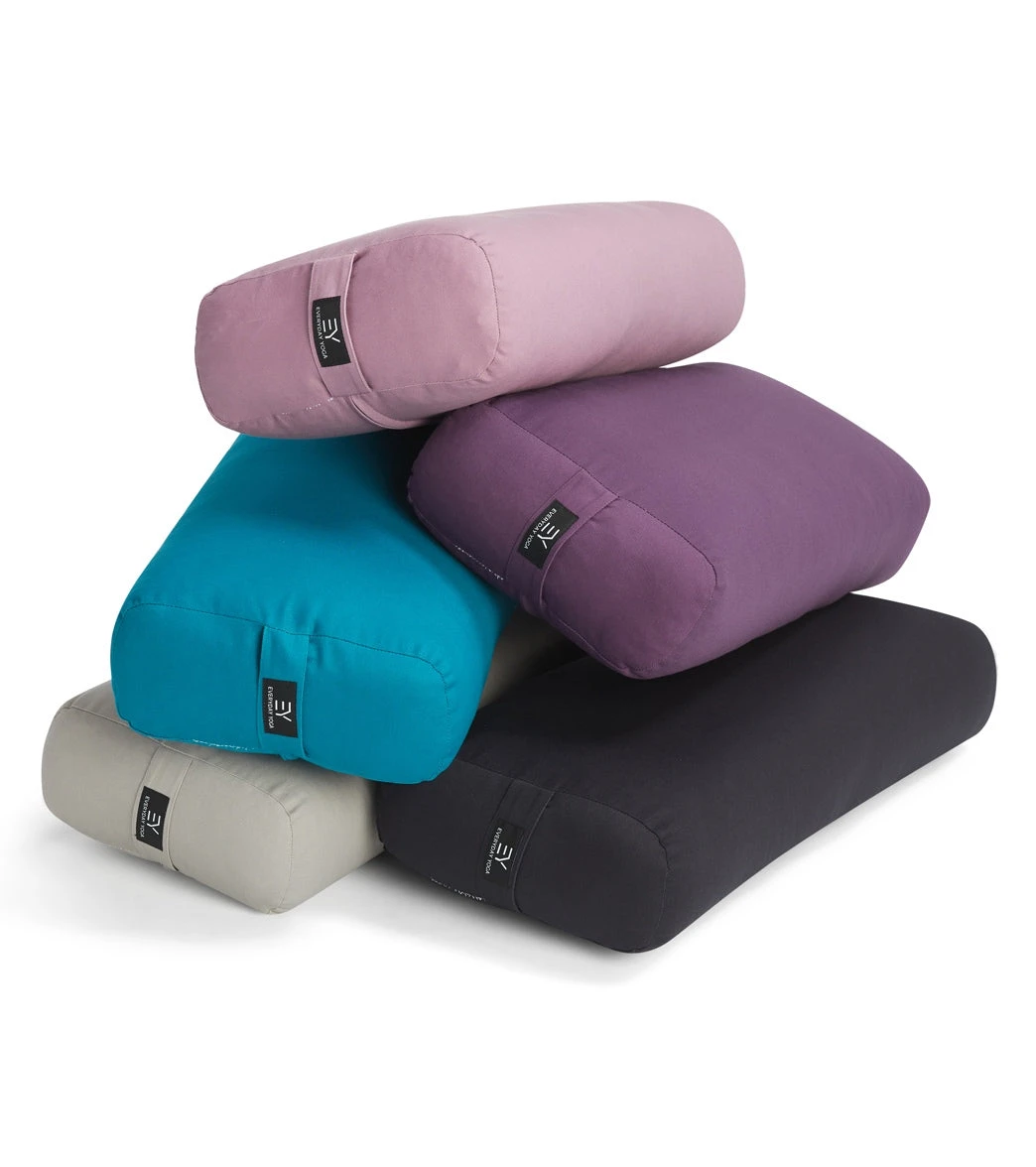 Everyday Yoga High Impact Cotton Rectangular Yoga Bolster Lilac - Image 6
