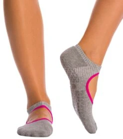 Tavi Emma Barre Grip Socks Stone/Magenta