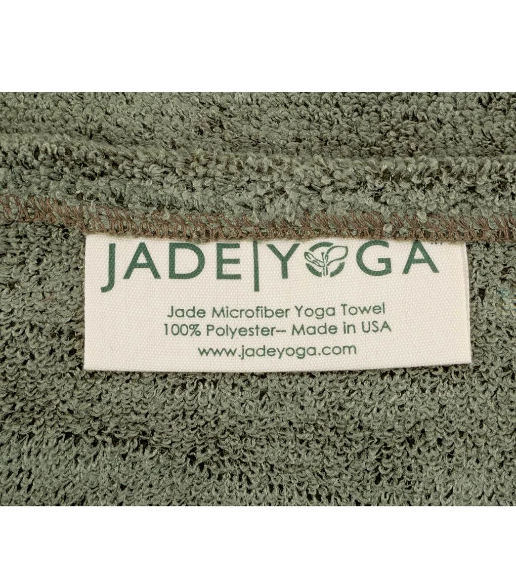 Jade Yoga Microfiber Yoga Hand Towel 24" Olive Green - Image 3