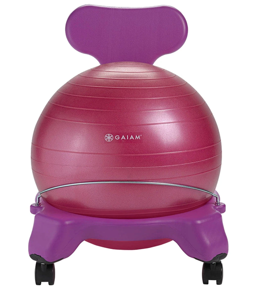 Gaiam Kid's Yoga Balance Ball Chair Purple/Pink - Image 2