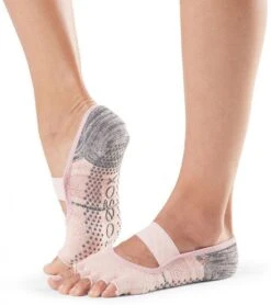 Toesox Mia Half-Toe Yoga Grip Socks Flurry