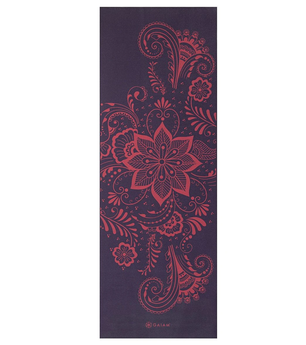 Gaiam Aubergine Swirl Premium Yoga Mat 68" 6mm Extra Thick