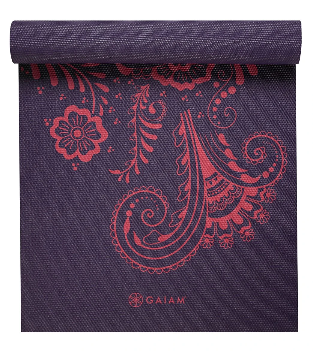 Gaiam Aubergine Swirl Premium Yoga Mat 68" 6mm Extra Thick - Image 3