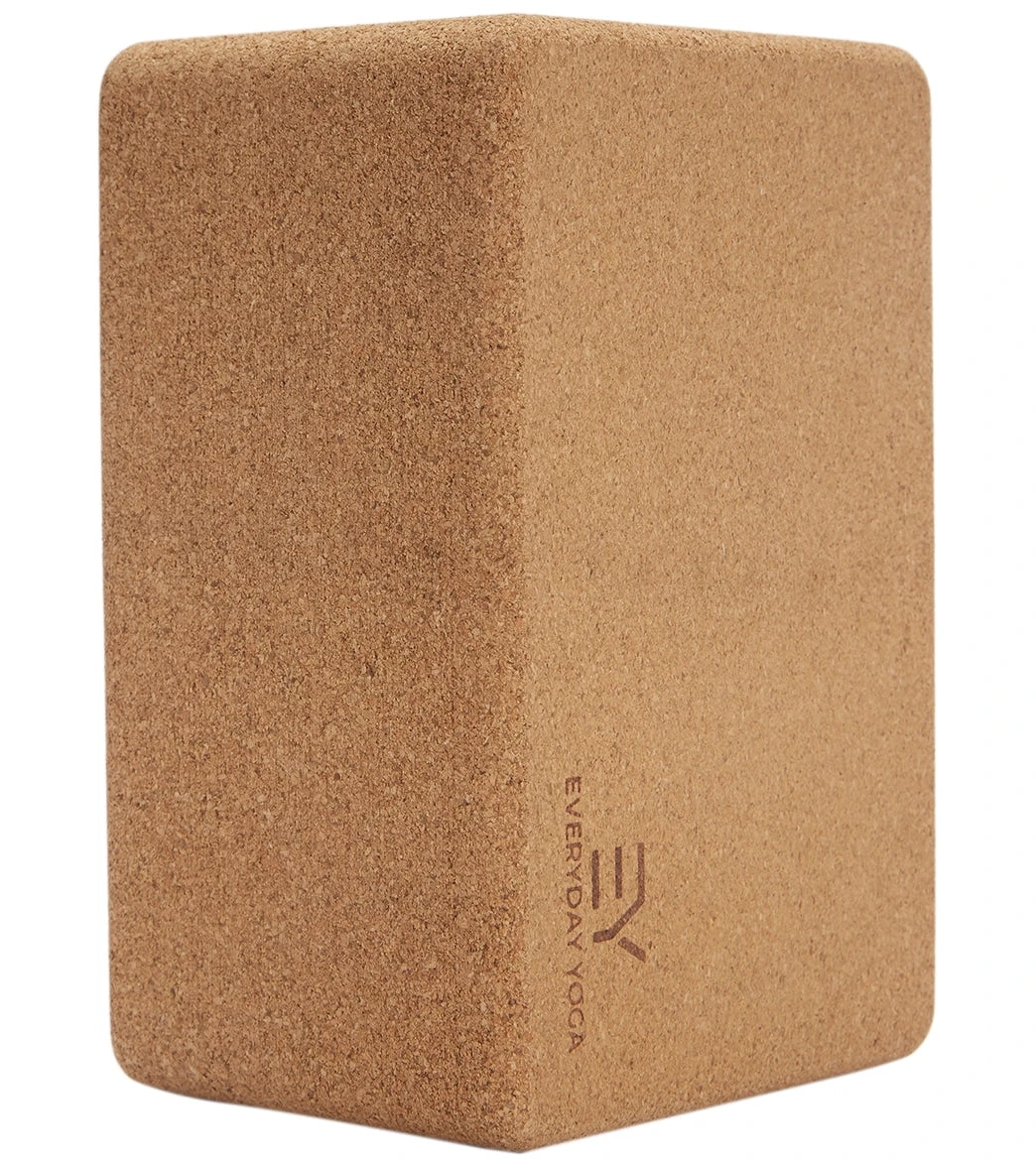 Everyday Yoga Cork Yoga Block 5 Inch Natural
