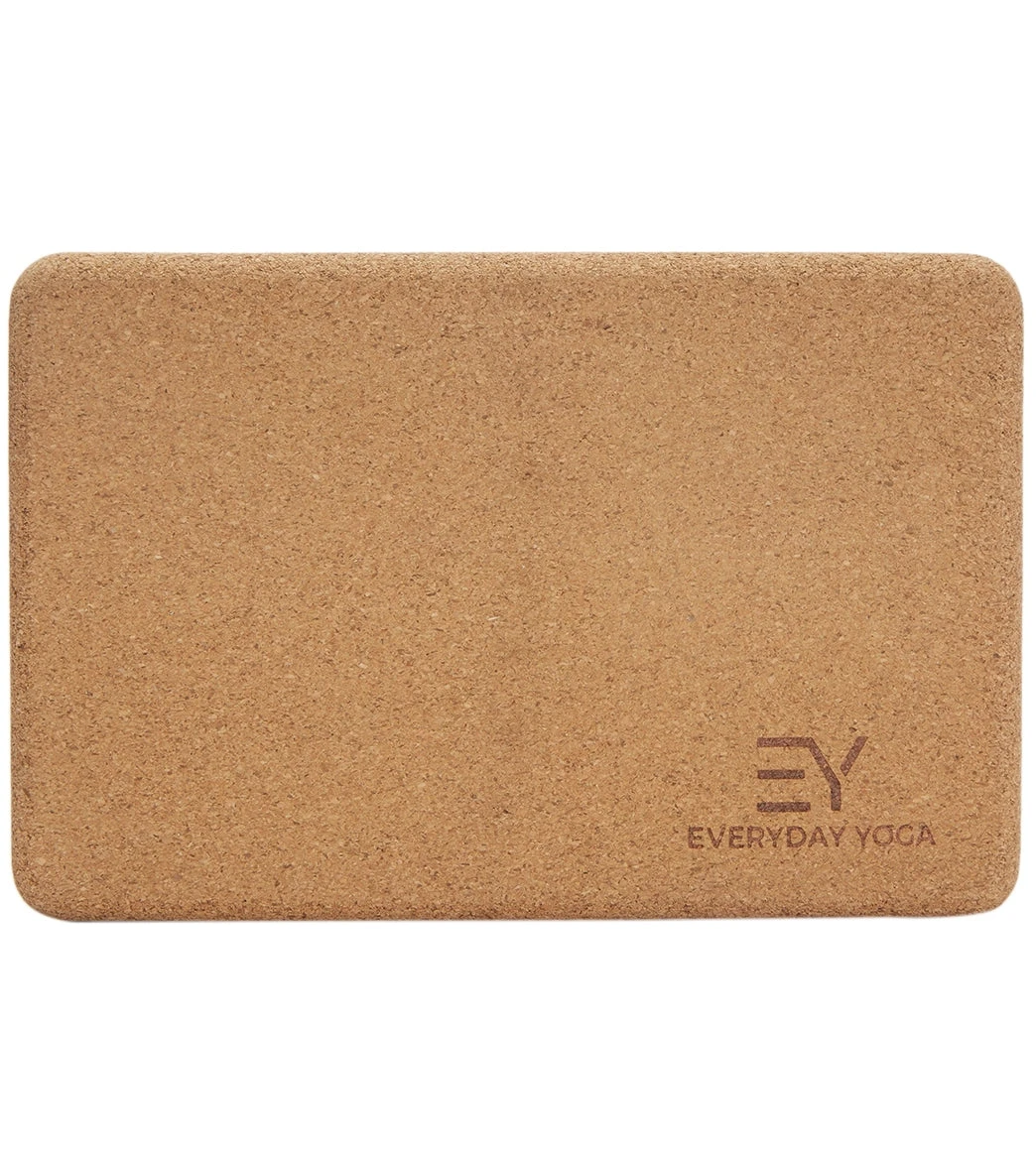 Everyday Yoga Cork Yoga Block 5 Inch Natural - Image 2