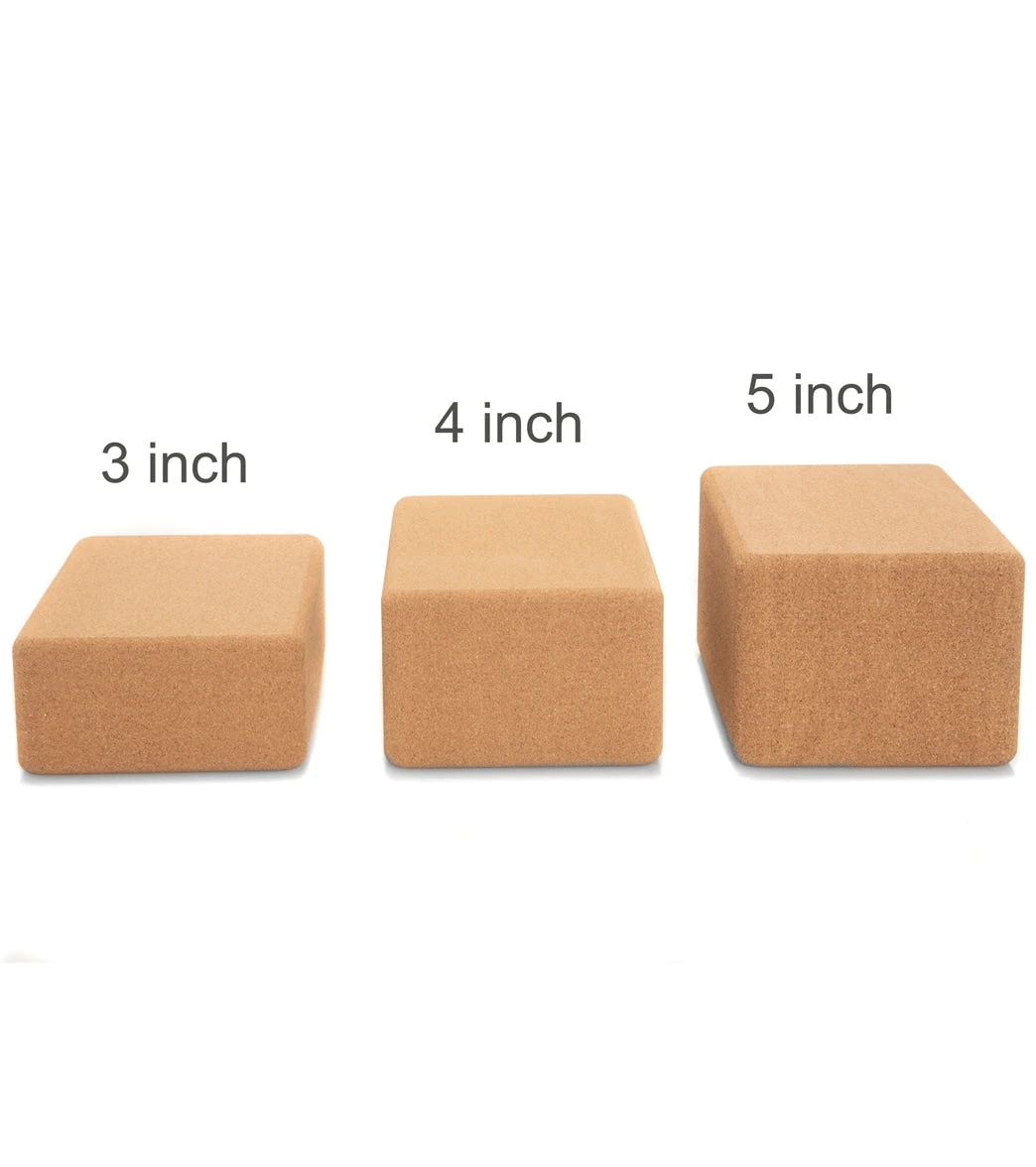Everyday Yoga Cork Yoga Block 5 Inch Natural - Image 4