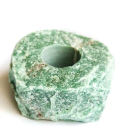 SoulMakes Rough Green Quartz Candle Holder Green Quartz