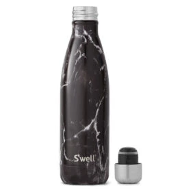 S'well Black Marble 17 Oz Stainless Steel Water Bottle Black Marble