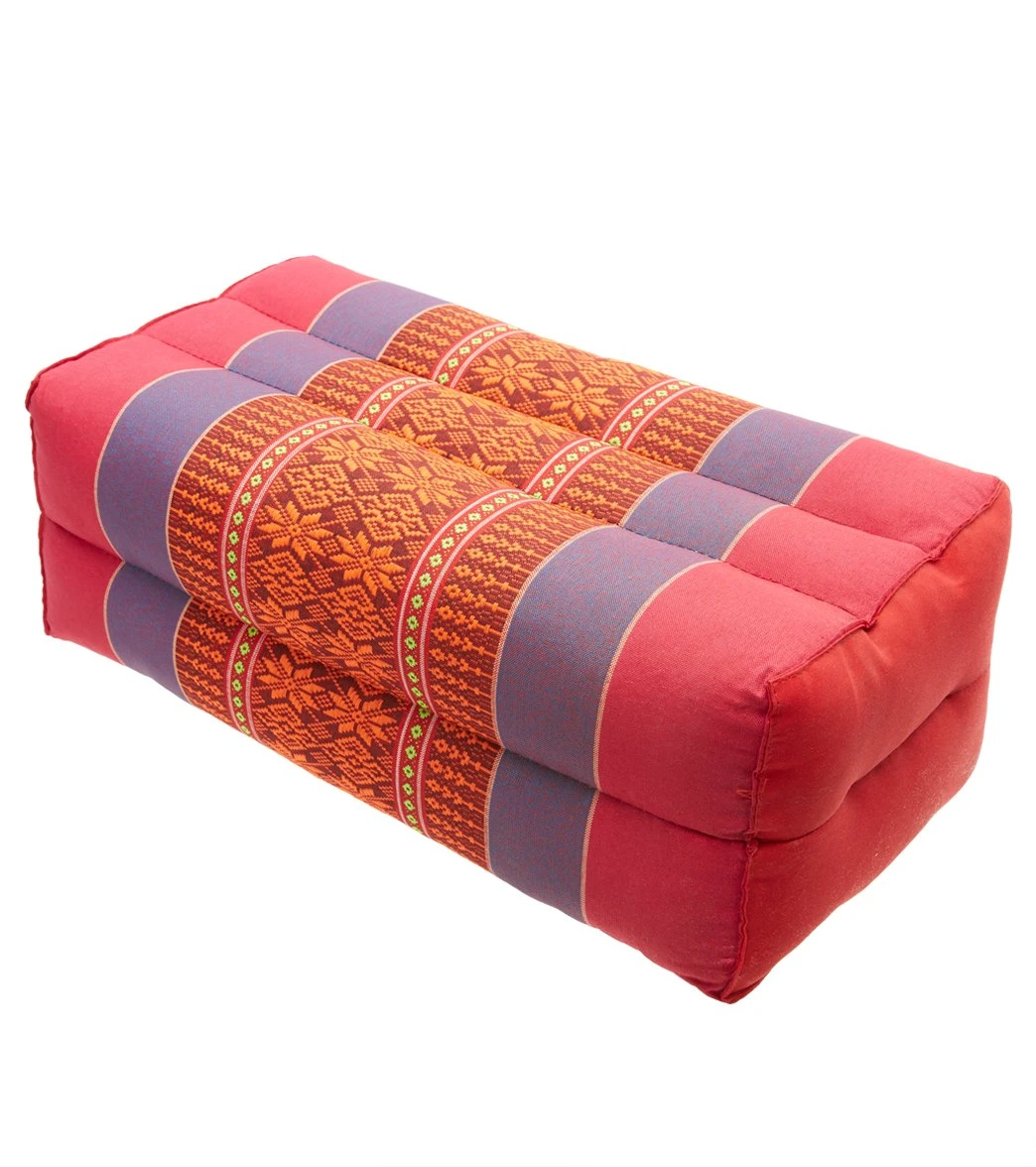 Zafuko Zafu Meditation Cushion Orange Pattern - Image 3