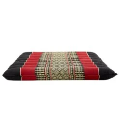 Zafuko Small Rollable Flat Meditation Cushion Black/Red
