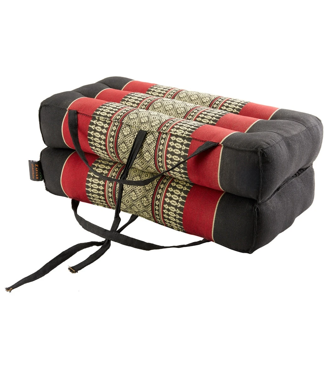 Zafuko Zafu Large Foldable Meditation And Yoga Cushion Black/Red
