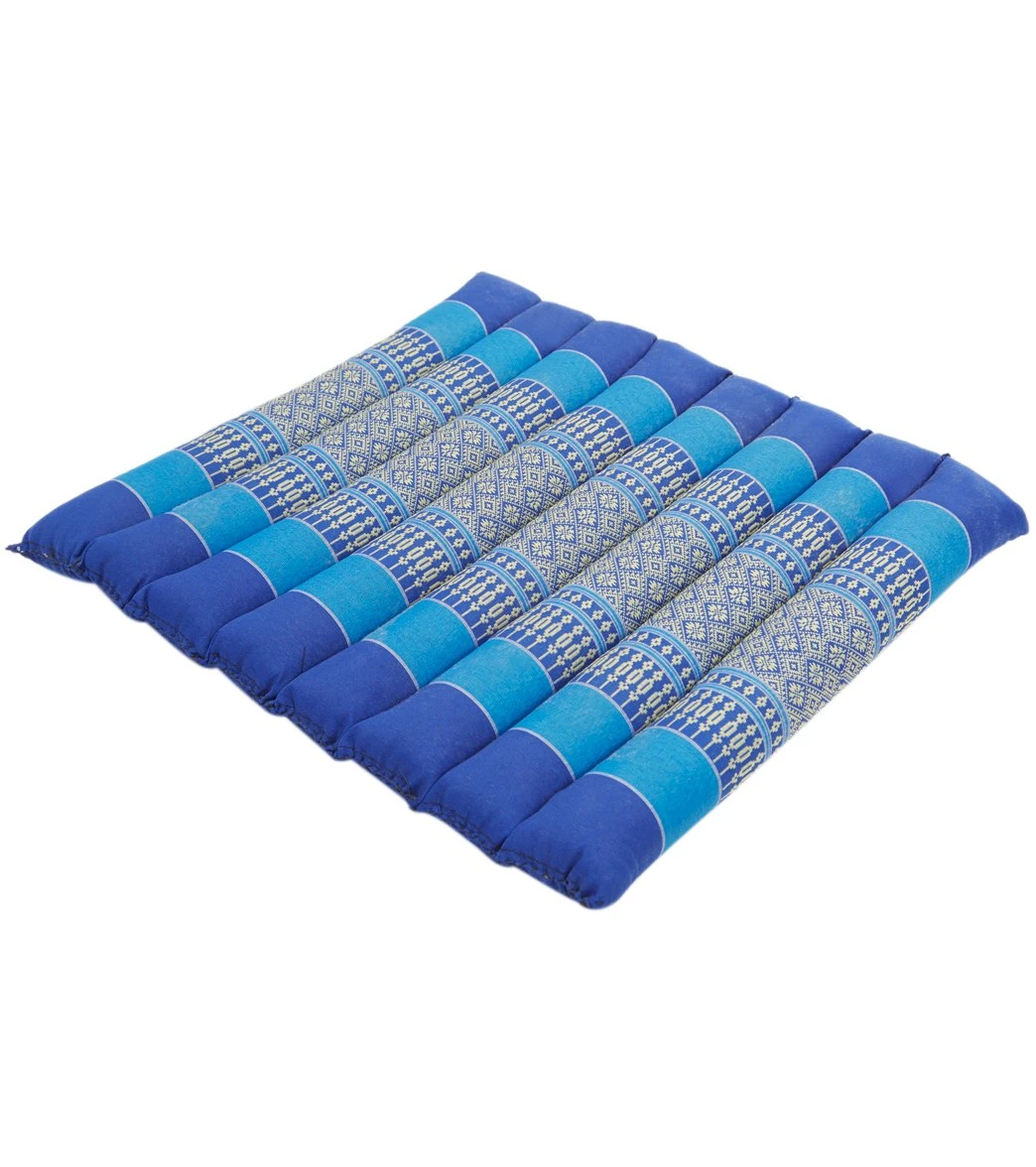 Zafuko Small Rollable Flat Meditation Cushion Dark Blue/Teal
