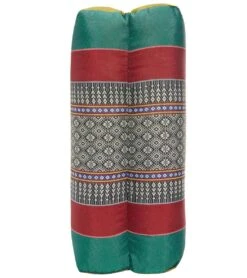 Zafuko Medium Foldable Meditation And Yoga Cushion Green/Violet