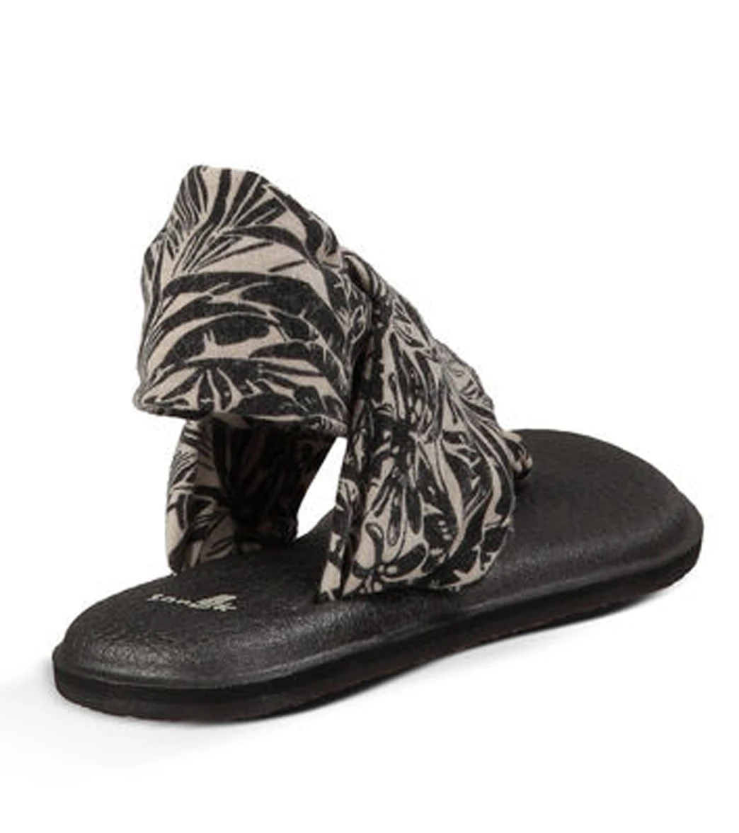 Sanuk Yoga Sling 2 Prints Sandal Black/White Hawaiian - Image 2