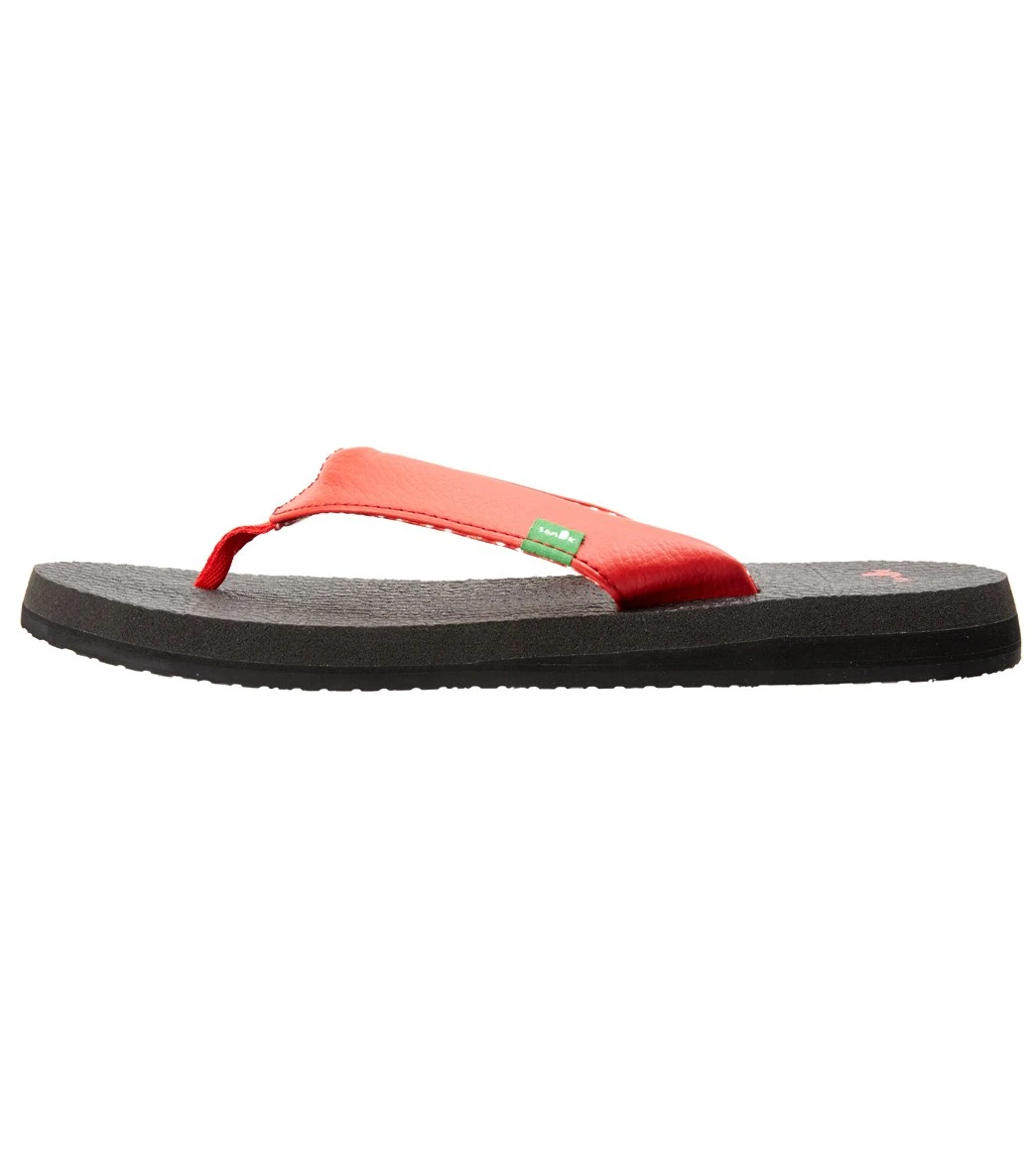 Sanuk Women's Yoga Mat Flip Flop Bright Red
