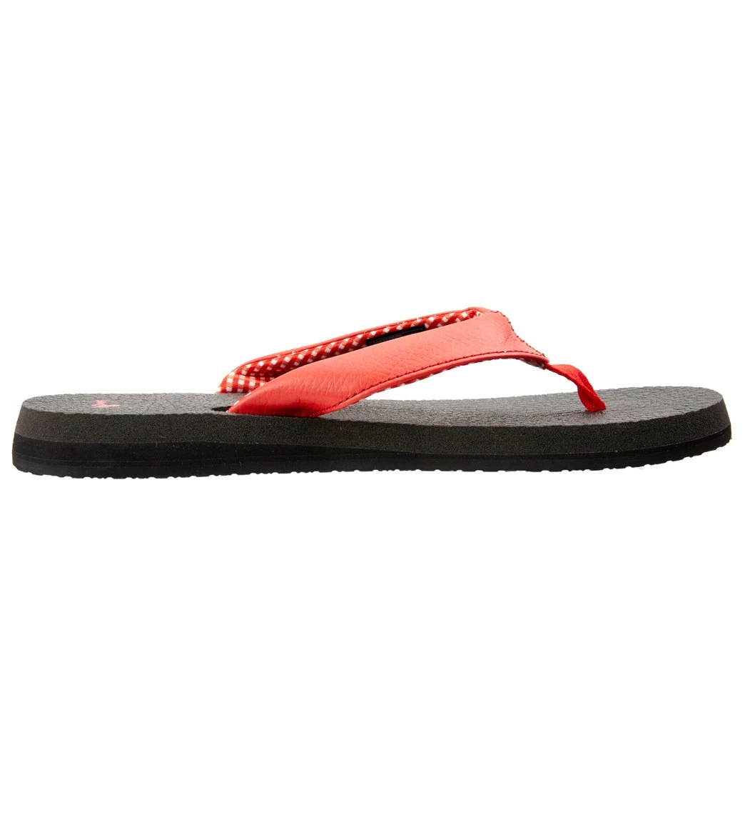 Sanuk Women's Yoga Mat Flip Flop Bright Red - Image 2