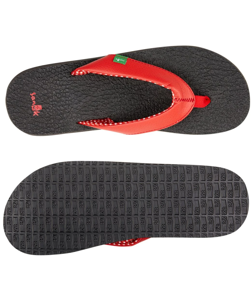 Sanuk Women's Yoga Mat Flip Flop Bright Red - Image 3