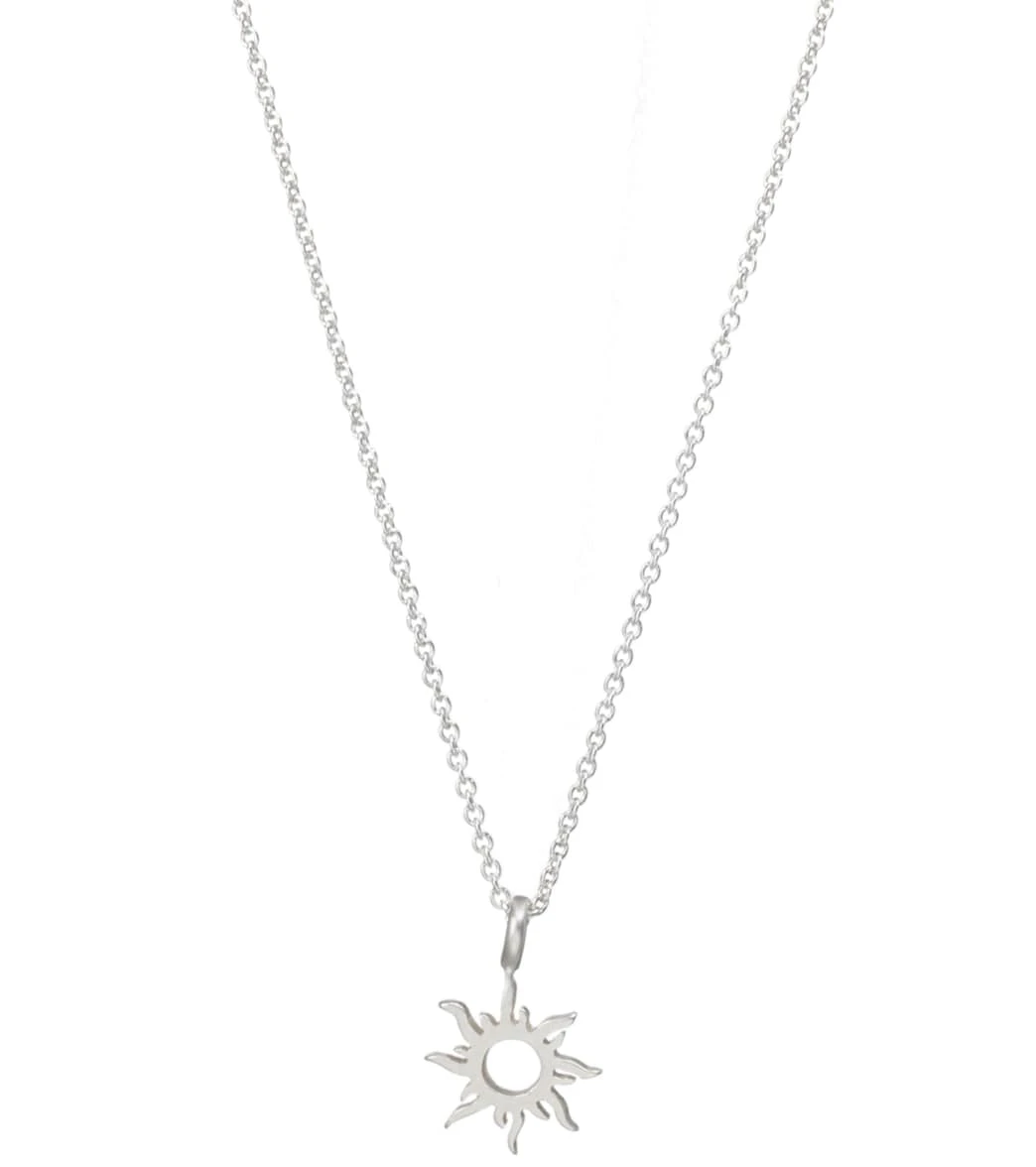 Dogeared Good Vibes Only Radiant Sun Necklace Silver