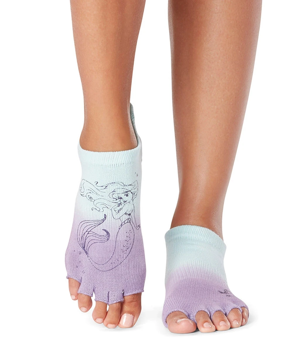 Toesox Grip Half Toe Low Rise Socks Ariel + Flounder - Image 2
