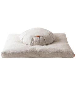 Halfmoon Linen Round Sit Set Natural Linen