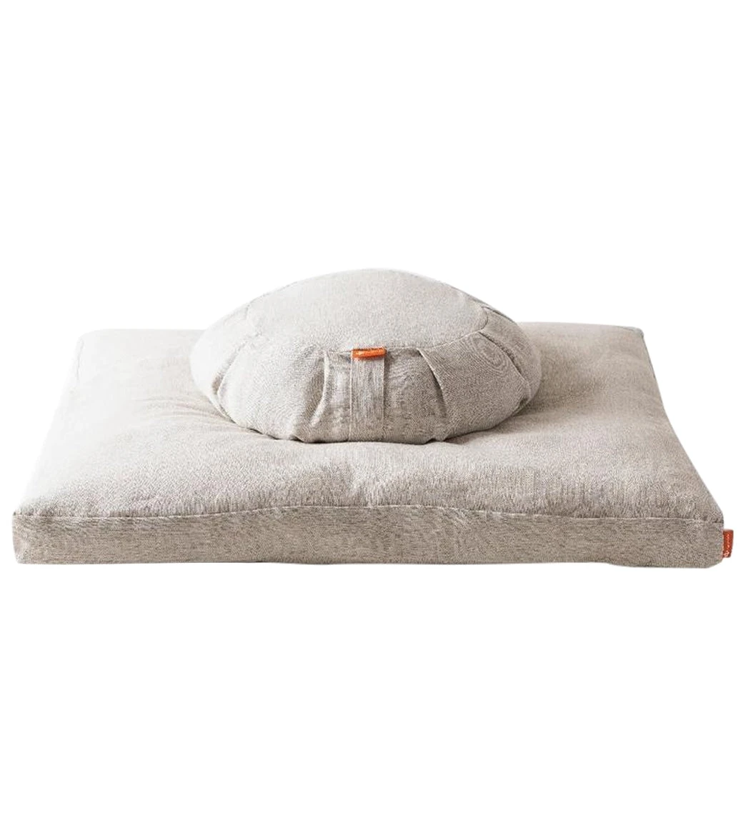 Halfmoon Linen Round Sit Set Natural Linen