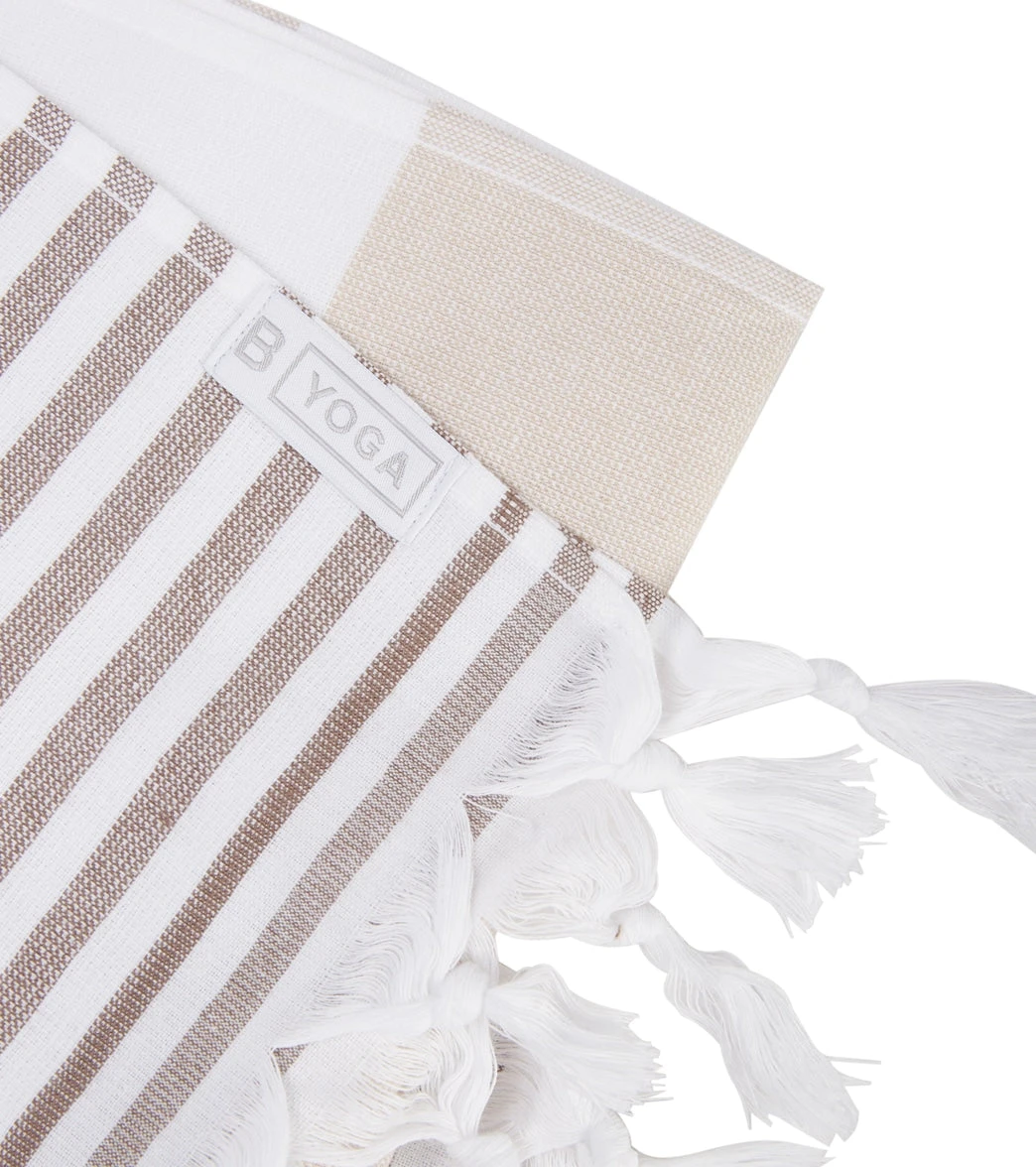 B Yoga The Full Body Towel Cacao Stripe