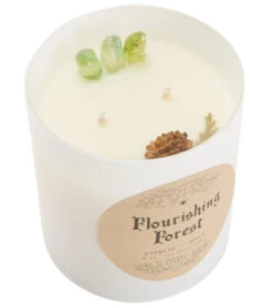 Emerald Hearth Flourishing Forest White