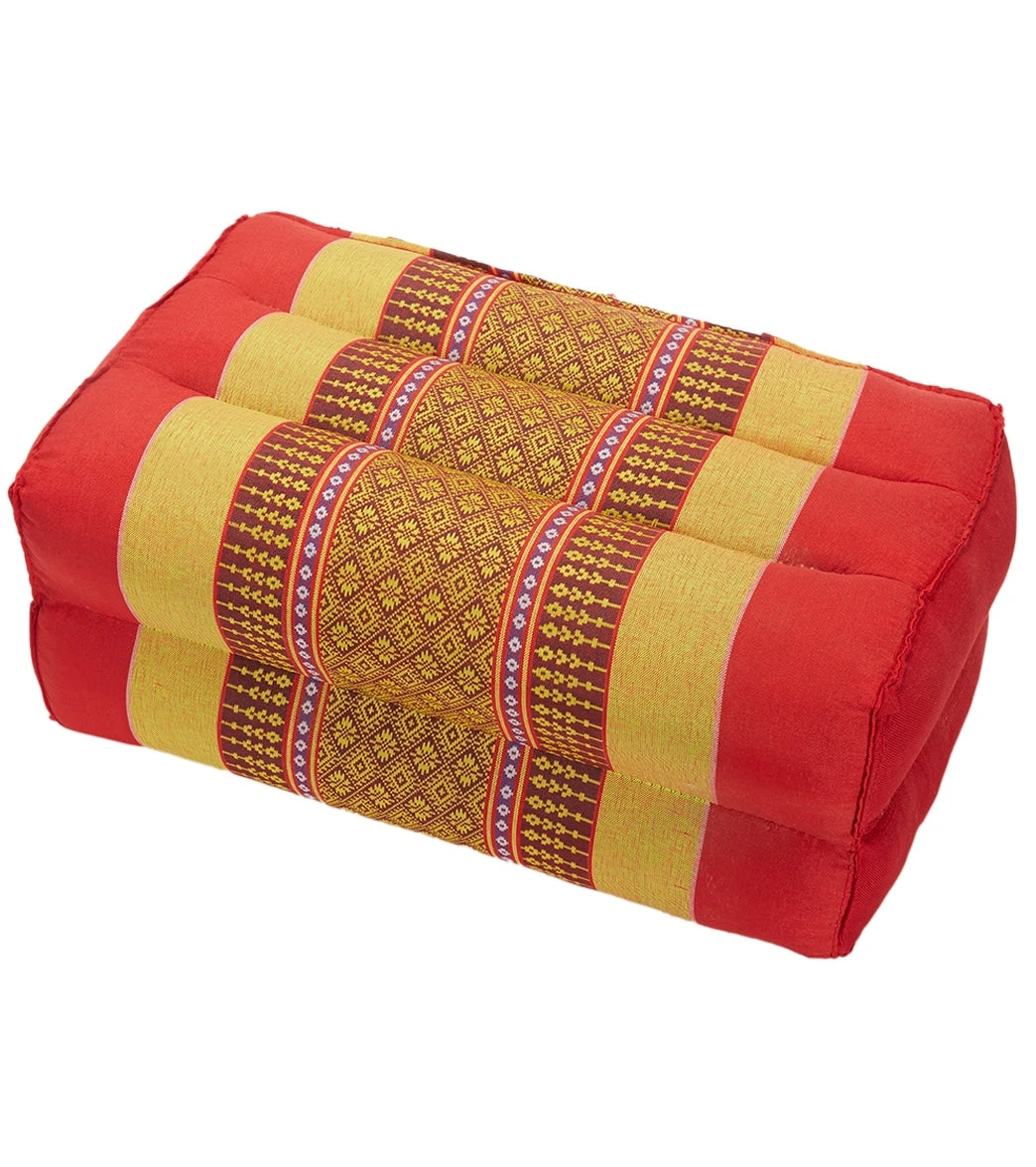 Zafuko Medium Foldable Meditation And Yoga Cushion Spanish Red/Yellow - Image 2