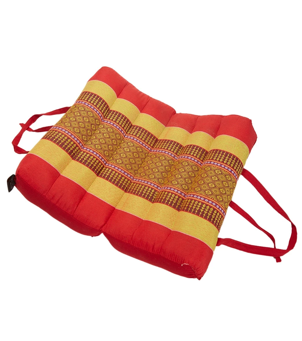 Zafuko Medium Foldable Meditation And Yoga Cushion Spanish Red/Yellow - Image 3