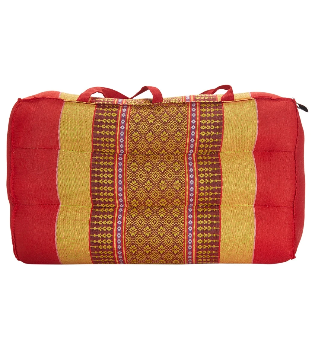 Zafuko Medium Foldable Meditation And Yoga Cushion Spanish Red/Yellow - Image 4