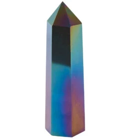 Healing N Love Large Pillar Point Crystal Peacock Obsidian