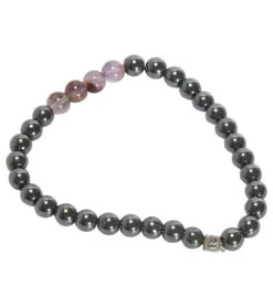 Healing N Love Hematite Super 23 Initial Stretch Bracelet Hematite