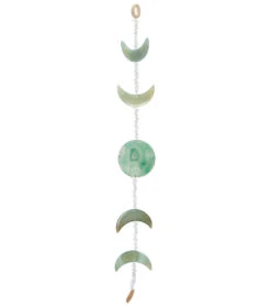 Healing N Love Agate Moon Phases Wall Hanging Green Agate