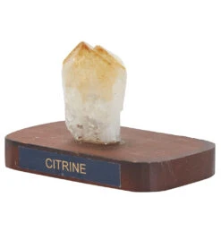 Healing N Love Citrine Crystal On Wooden Base