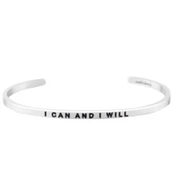 Mantraband I Can And I Will Bracelet Silver