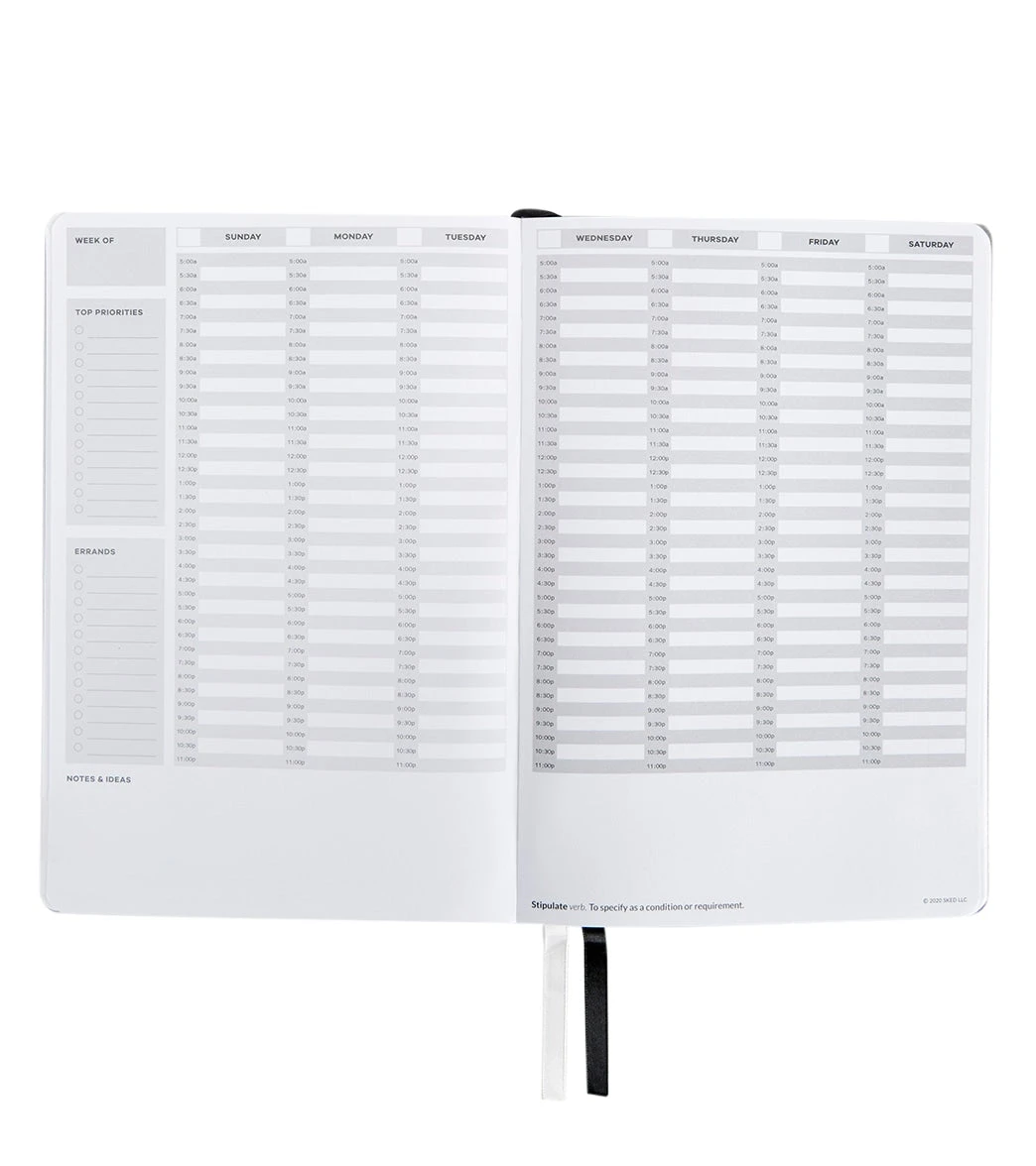 Sked Planner Small Classic Black Planner - Image 8
