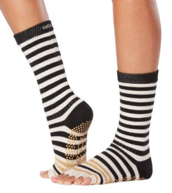 Toesox Crew Half Toe Grip Socks