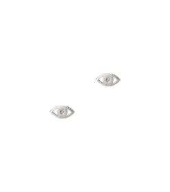 TAI Jewelry Simple Evil Eye Studs Silver