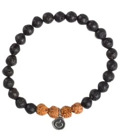 Mala Collective I Am Strong Bracelet Lava, Rudraksha