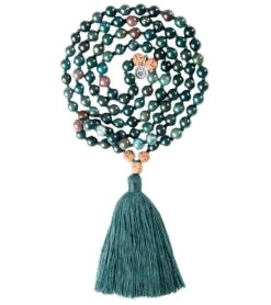 Mala Collective I Am Rising Mala Blood Stone, Rudraksha