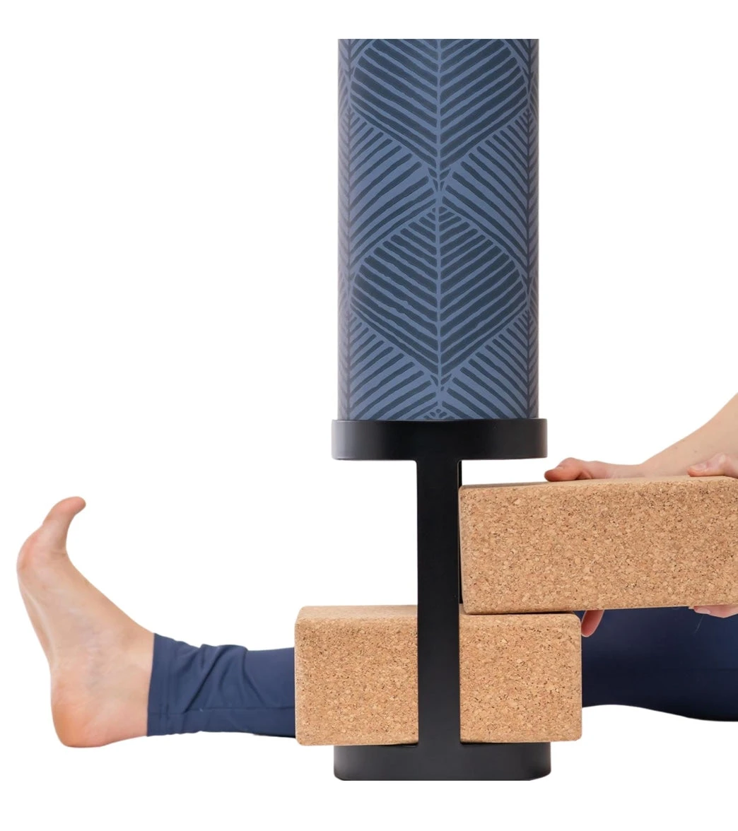 Mache Homi Yoga Mat Storage Tube | Leaf Out Blue, Indigo - Image 2