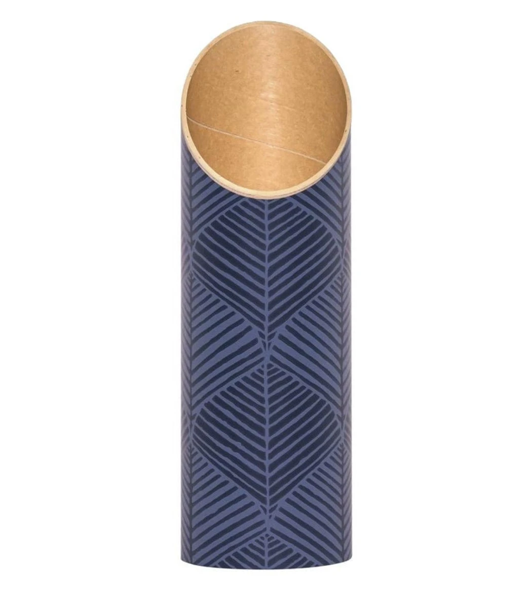 Mache Homi Yoga Mat Storage Tube | Leaf Out Blue, Indigo - Image 3