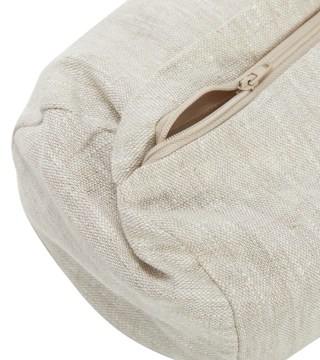 Halfmoon Linen Mini Cylindrical Bolster - Image 4