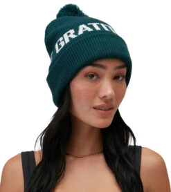 Spiritual Gangster Gratitude Pom Pom Beanie Pine