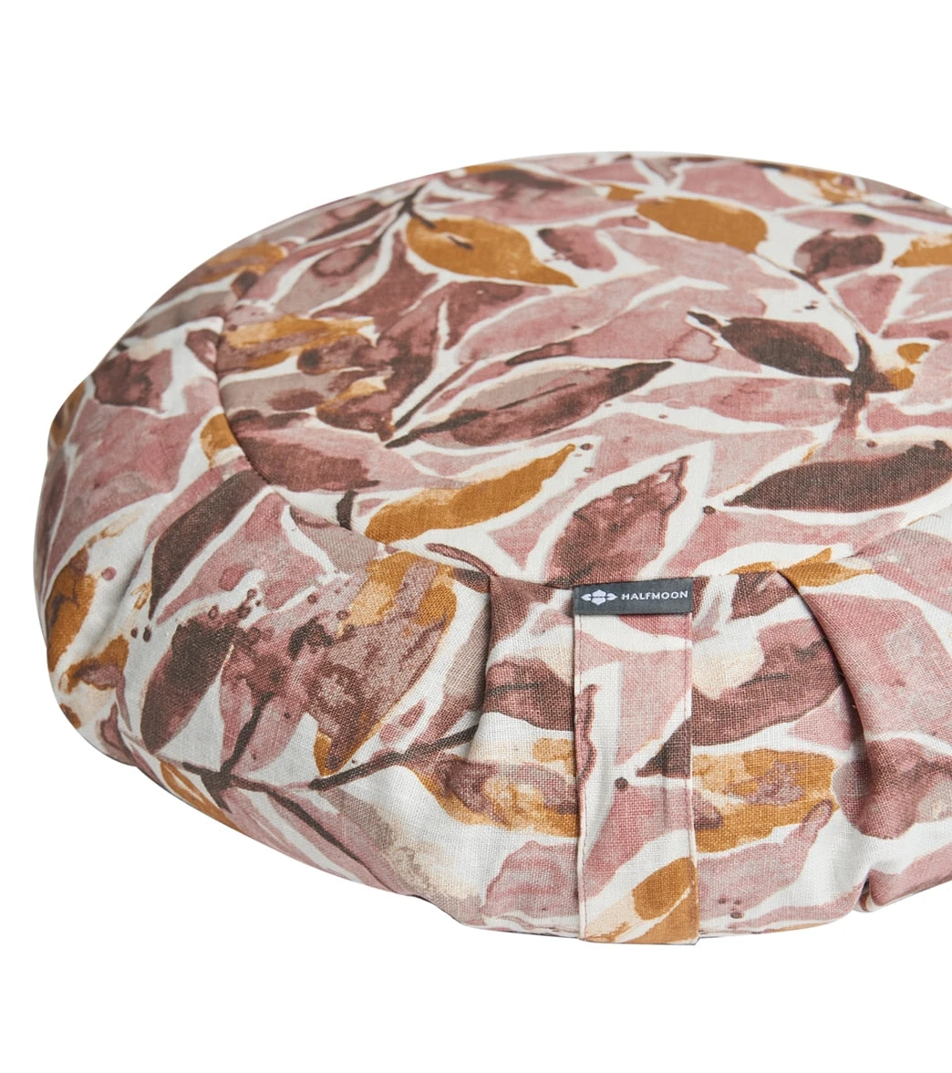Halfmoon Linen Round Meditation Cushion Boreal