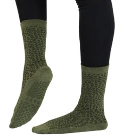 Tavi Jess Grip Socks Olive Leopard